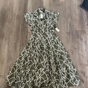 Mila Mae olive green eyelet dress